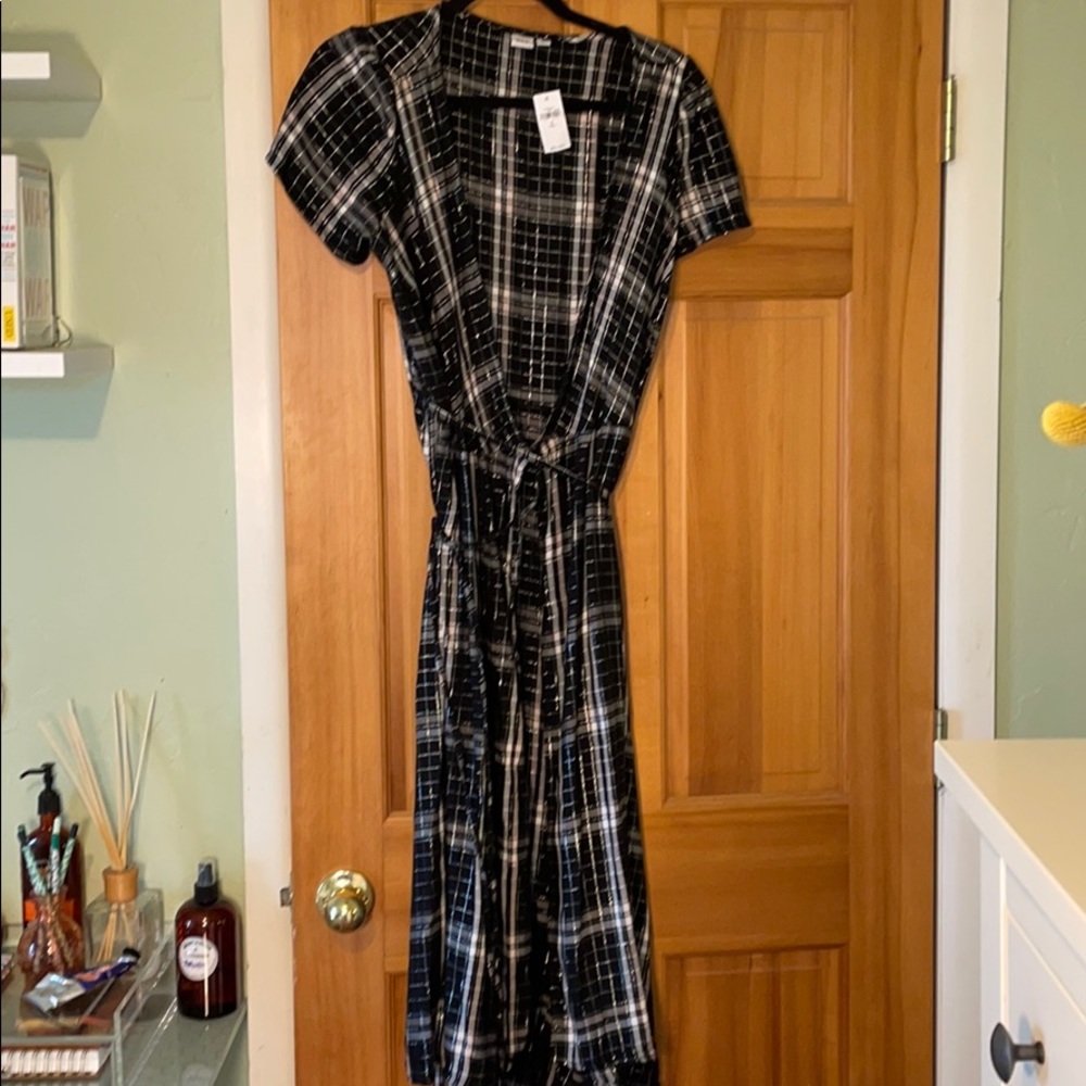 Brand New Gingham Wrap Dress